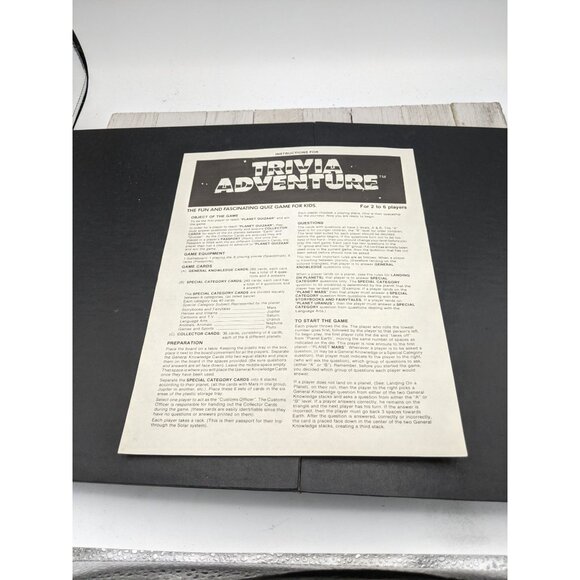 Trivia Adventure Board Game REPLACEMENT Game Board & Instructions - Picture 7 of 9